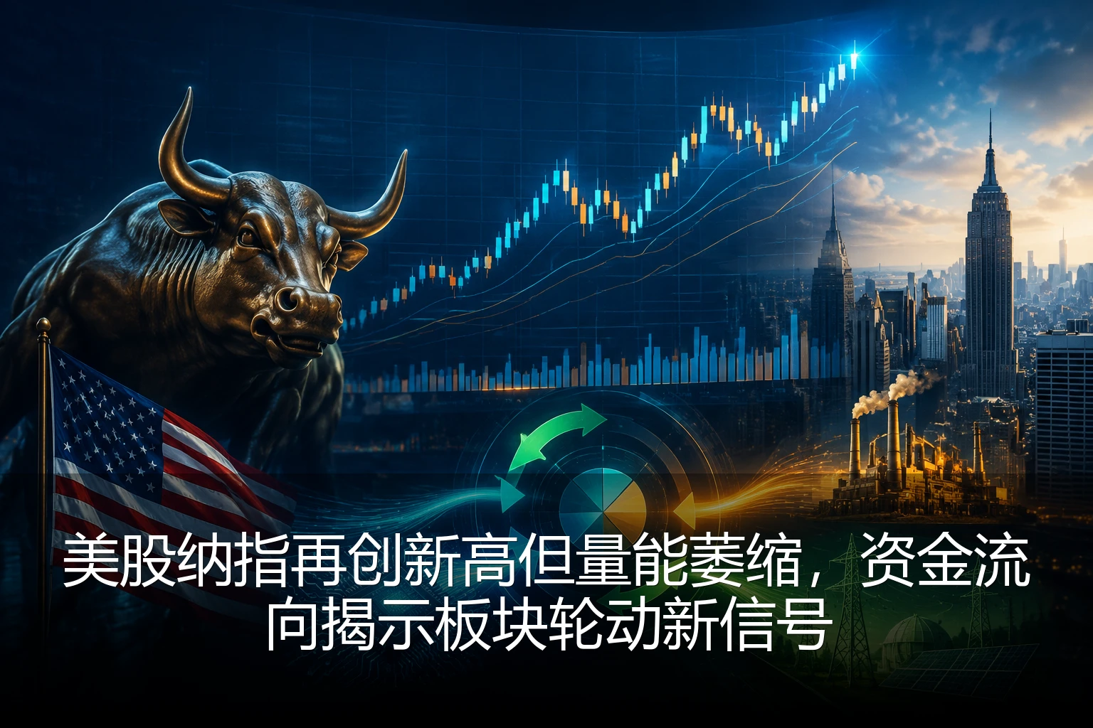 美股纳指再创新高但量能萎缩，资金流向揭示板块轮动新信号