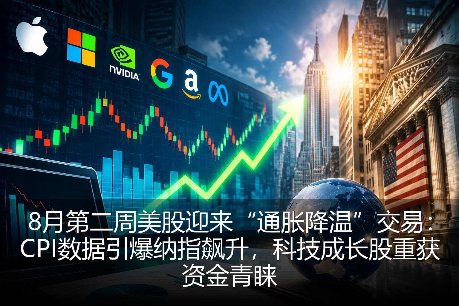 8月第二周美股迎来“通胀降温”交易：CPI数据引爆纳指飙升，科技成长股重获资金青睐
